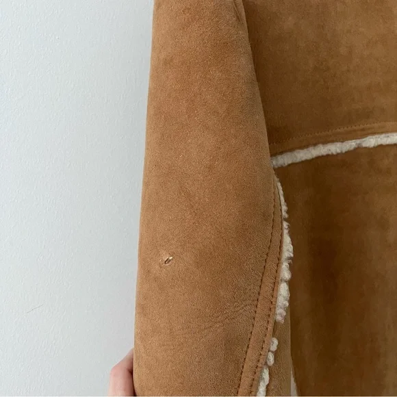 The Leather Shop Ranchers Jacket Coat Sherpa VTG Sears suede luxury quality - Picture 6 of 8